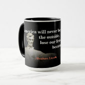 Mug Citation d'Abraham Lincoln sur la destruction de (Devant gauche)
