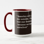 Mug Citation d'Abraham Lincoln sur la destruction de l (Gauche)