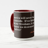 Mug Citation d'Abraham Lincoln sur la destruction de l (Devant gauche)