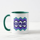 Mug Citation d'acceptation en bleu vert violet (Gauche)