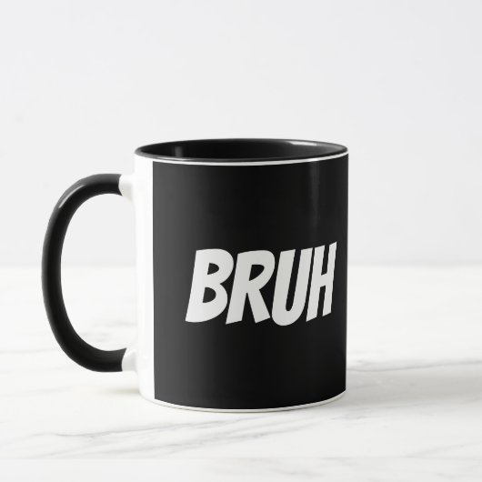 Mug Citation d'Ado drôle Bruh (Gauche)
