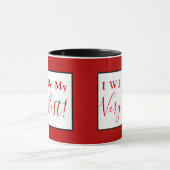 Mug Citation d'affirmation Bloc de couleur moderne Rou (Centre)