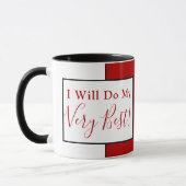 Mug Citation d'affirmation Bloc de couleur moderne Rou (Gauche)
