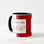 Mug Citation d'affirmation Bloc de couleur moderne Rou (Devant gauche)