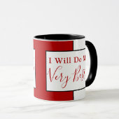 Mug Citation d'affirmation Bloc de couleur moderne Rou (Devant droit)