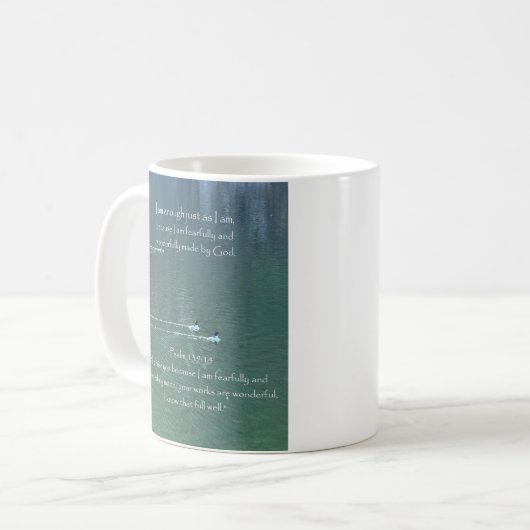 Mug Citation d'affirmation chrétienne et Bible corresp (Devant gauche)