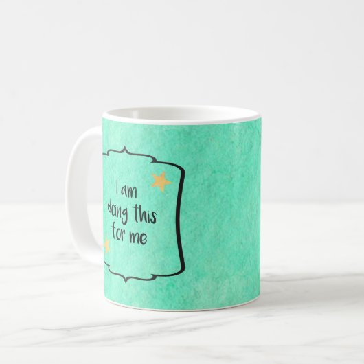 Mug Citation d'affirmation de motivation d'auto-évalua (Devant gauche)