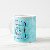 Mug Citation d'affirmation motivée par la confiance (Devant gauche)