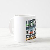 Mug Citation D'Algorithme D'IA - La Vie Est Plus Facil (Devant gauche)