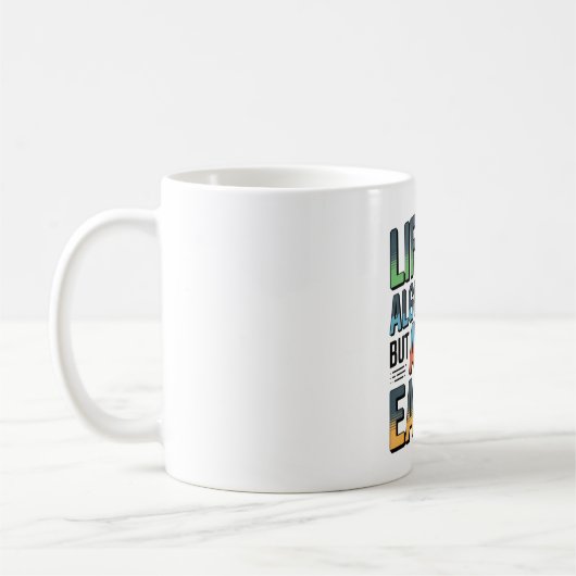 Mug Citation D'Algorithme D'IA - La Vie Est Plus Facil (Gauche)