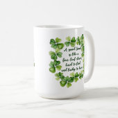 Mug Citation d'amitié au trèfle Bonne amie Trèfle à 4  (Devant droit)