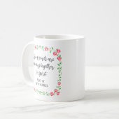Mug Citation D'Amitié Littéraire Florale Dessinée À La (Devant gauche)