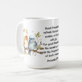 Mug Citation d'amitié mignonne Oiseaux proverbes (Devant gauche)