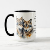 Mug Citation d'amitié pour les loups mignons Proverbes (Gauche)