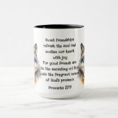 Mug Citation d'amitié pour les loups mignons Proverbes (Centre)