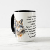 Mug Citation d'amitié pour les loups mignons Proverbes (Devant gauche)