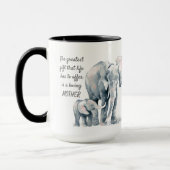 Mug Citation d'amour de la mère Eléphant & Enfant (Gauche)