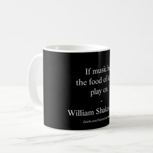 Mug Citation d'amour de William Shakespeare (Devant gauche)