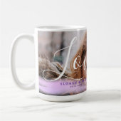 Mug Citation d'amour Holographie rose violet superposi (Gauche)