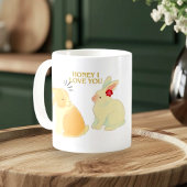 Mug Citation d'amour mignonne Bunny Couple - "Chéri, j