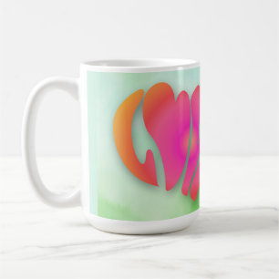 Mug Citation d'amour Valentine's Day Pink Heart Text