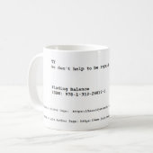 Mug Citation dans "Trouver l'équilibre" (Devant gauche)