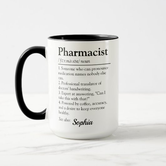 Mug Citation d'appréciation drôle de définition de pha (Gauche)