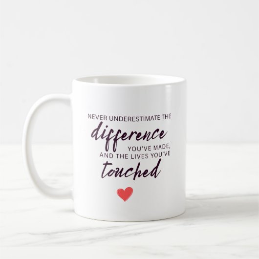 Mug Citation d'appréciation personnalisée (Gauche)