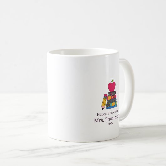 Mug Citation d'appréciation personnalisée de l'enseign (Devant droit)