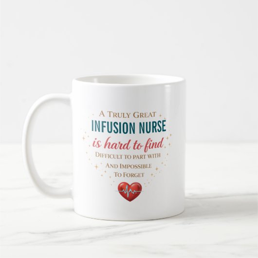 Mug Citation d'appréciation pour infirmière en perfusi (Gauche)