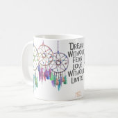 Mug Citation d'aquarelle de Dreamcatcher (Devant gauche)
