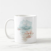 Mug Citation d'aquarelle de plage de Starfish (Gauche)