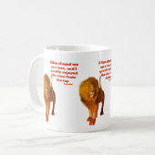 Mug Citation d'attitude Lion Inspirational Confucius (Devant gauche)