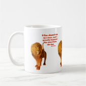 Mug Citation d'attitude Lion Inspirational Confucius (Gauche)