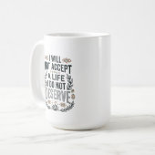Mug Citation d'autonomisation Typographie motivationne (Devant gauche)