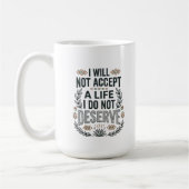 Mug Citation d'autonomisation Typographie motivationne (Gauche)