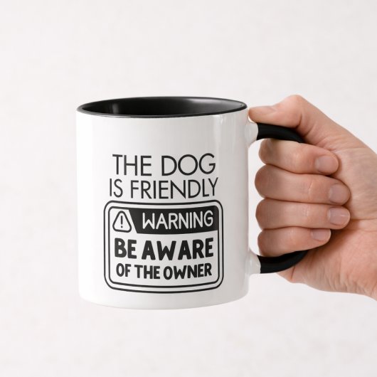 Mug Citation d'avertissement de propriétaire de chien