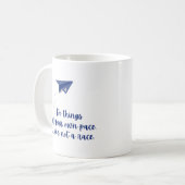 Mug Citation d'avion papier motivationnel sur le noir (Devant gauche)