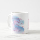 Mug Citation de ballet rose et bleu et Ballerina (Devant gauche)
