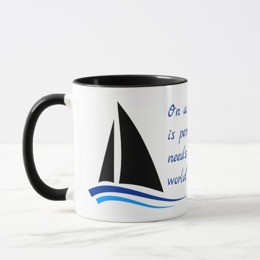 Mug Citation de bateau à voile, éolien et beauté (Gauche)