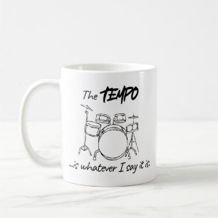 Mug Citation de batterie - Le tempo est ce que je dis