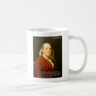 Mug Citation de Ben Franklin (Ce qui est sage) Cartes 