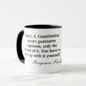 Mug Citation de Ben Franklin "la constitution des (Devant gauche)