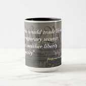 Mug Citation de Benjamin Franklin sur la liberté (Centre)