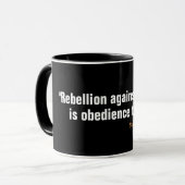 Mug Citation de Benjamin Franklin sur la rébellion (Devant gauche)