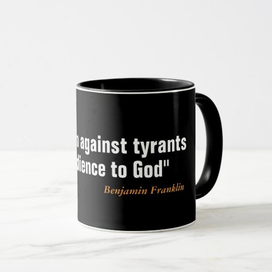 Mug Citation de Benjamin Franklin sur la rébellion (Devant droit)