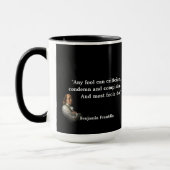 Mug Citation de Benjamin Franklin sur les imbéciles (Gauche)