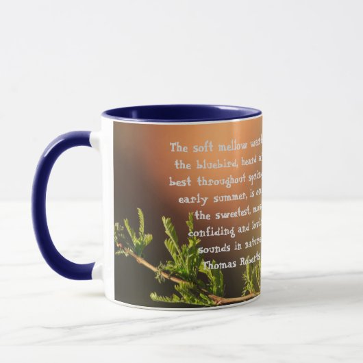 Mug Citation de bleu inspirant Spring (Gauche)