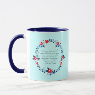 Mug Citation de bonheur de Jane Austen, Orgueil et Pré