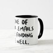 Mug Citation de bureau amusant (Devant droit)